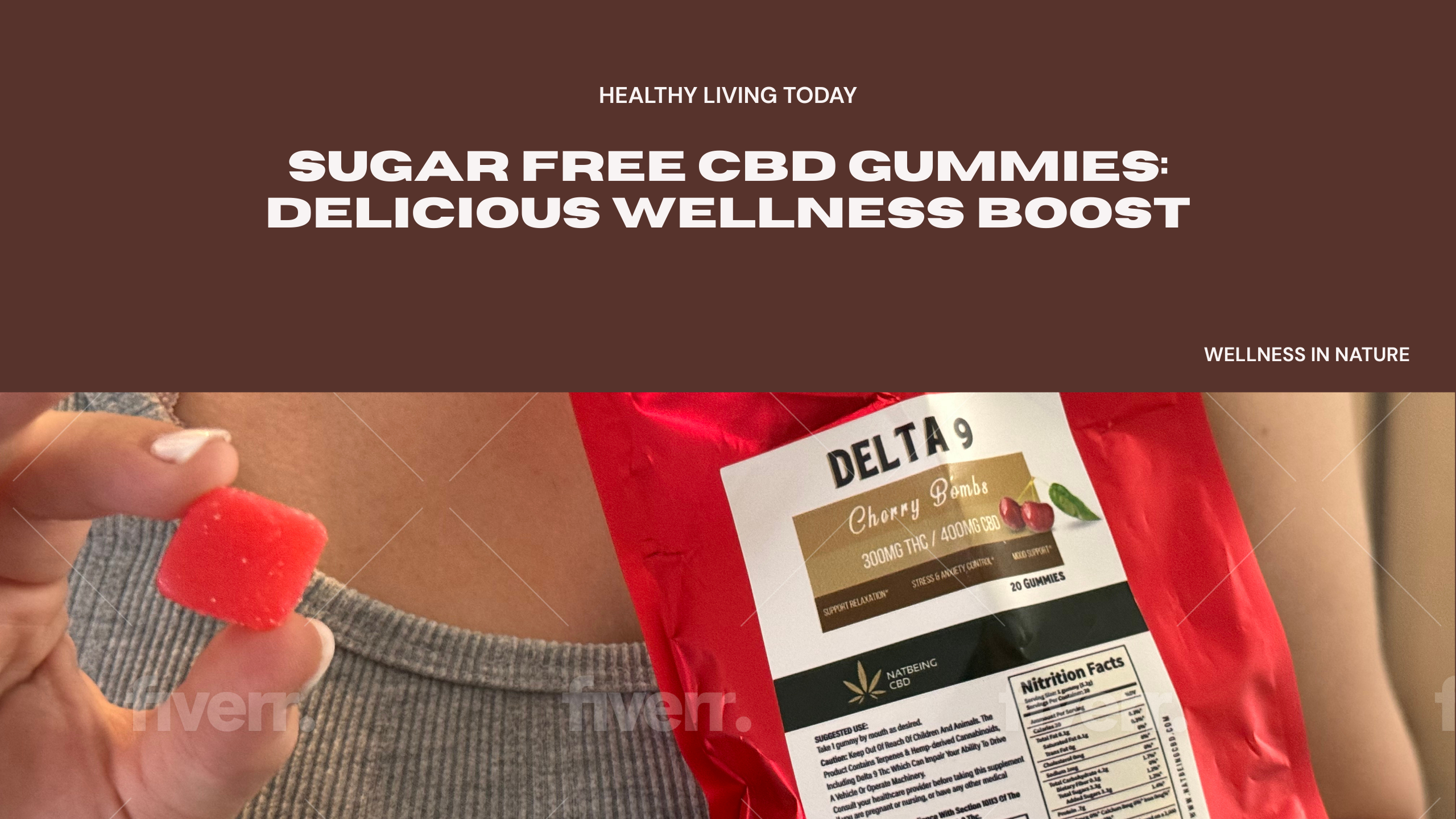 YouTube Banner Sugar Free CBD Gummies Delicious Wellness Boost